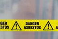 Asbestos warning sign Royalty Free Stock Photo