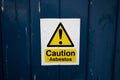 Asbestos warning sign Royalty Free Stock Photo