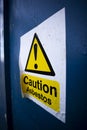 Asbestos warning sign on building Royalty Free Stock Photo