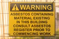 Asbestos Warning Sign Royalty Free Stock Photo