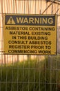 Asbestos Warning Sign