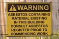 Asbestos Warning Sign Royalty Free Stock Photo