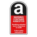 Asbestos warning sticker