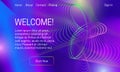 Asbtract vibrant background design. Landing page template with colorful dots array