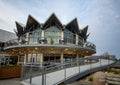 Asbury Park, NJ / USA - Oct. 11, 2020: A closeup of the former iconic Howard Johnson restaurant; located on the boardwalk. The