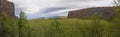 Asbyrgi Canyon Panoramic Royalty Free Stock Photo