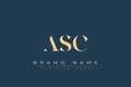 ASC abstract letter logo design Royalty Free Stock Photo