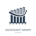 ascendant graph icon in trendy design style. ascendant graph icon isolated on white background. ascendant graph vector icon simple