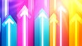 Ascending Arrows of Vibrant Hues Abstract symbolizing growth progress success ambition and upward movement A vibrant and