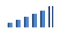 Ascending Bar Chart Icon for Growth and Analytics, vector design Generative AI Royalty Free Stock Photo