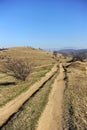 Ascending dirt road Royalty Free Stock Photo