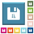 Ascending file sort white icons on edged square buttons