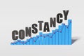 Ascending graph. concept of constancy and success Royalty Free Stock Photo