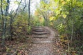 Ascending Trekking Path in Nature Reserve Royalty Free Stock Photo