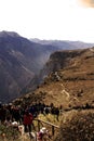 ascending path to the colca canyon