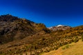 Ascending the slopes of the Chilean Andes during a day of hiking