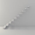 Ascending steps along the wall concept image