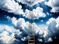 Ascending to the Skies The Infinite Journey on a Ladder.AI Generated
