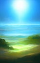 Ascension - abstract landscape with spiritual meaning Royalty Free Stock Photo
