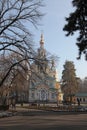 View at Ascension Cathedral, Almaty, Kazakhstan Royalty Free Stock Photo