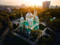 Ascension Cathedral Russian Orthodox Church in Almaty Royalty Free Stock Photo