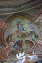 Ascension Of Christ , Fresco Painting On The Ceiling Of The Church