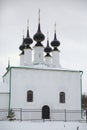 Ascension church of the Alexander monastery in winter, Suzdal, R Royalty Free Stock Photo