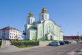 Ascension Church on a sunny May day. Nesvizh, Belarus