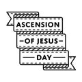 Ascension of Jesus holiday greeting emblem