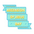 Ascension of Jesus holiday greeting emblem