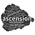 Ascension map with name. isolated white background