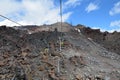 Ascent on a cable car to Elbrus at a height of 4000 meters Royalty Free Stock Photo