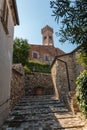 Ascent to the bell tower in Santarcangelo di Romagna, Italy Royalty Free Stock Photo