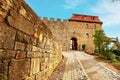 Ascent to the gate of Creuzburg Castle in Amt Creuzburg, Thuringia Royalty Free Stock Photo