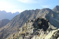 Ascent to Jahnaci stit peak in Zelene pleso valley in High Tatras