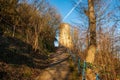 Ascent to the ruins of Volmarstein in Wetter an der Ruhr Royalty Free Stock Photo