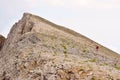 Ascent to Skolio Peak. Royalty Free Stock Photo