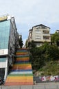 Ascent to Vatan Street in Istanbul, Turkey Royalty Free Stock Photo