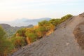 Ascent to the Volcano on the island of Vulcano, Italy, Lipari. Road To The Volcano