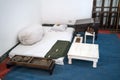 ascetic living conditions of Mahatma Gandhi in the house of the Museum