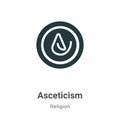 Asceticism vector icon on white background. Flat vector asceticism icon symbol sign from modern religion collection for mobile Royalty Free Stock Photo