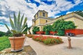 Aschaffenburg, Germany, Exterior of `Pompejanum`, an idealised replica of a Roman villa from Pompeji called ` Casa dei Dioscuri` Royalty Free Stock Photo