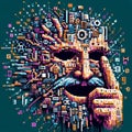 ASCII Anagrams An abstract anagram like digital collage with pix