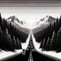 ASCII Art Adventure Render a road photo into an ASCII art piece