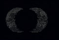 ascii art the two moons are created using only text characters f