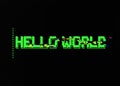 ASCII art message hello world glitch Royalty Free Stock Photo