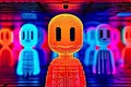 ascii lenticular a colorful lenticular digital design with pixel
