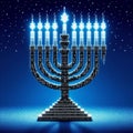ASCII Menorah A text based representation of a menorah using ASC Royalty Free Stock Photo