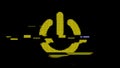 ASCII power symbol glitch yellow