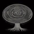 ASCII Tree Rings Tree rings represented by concentric ASCII patt